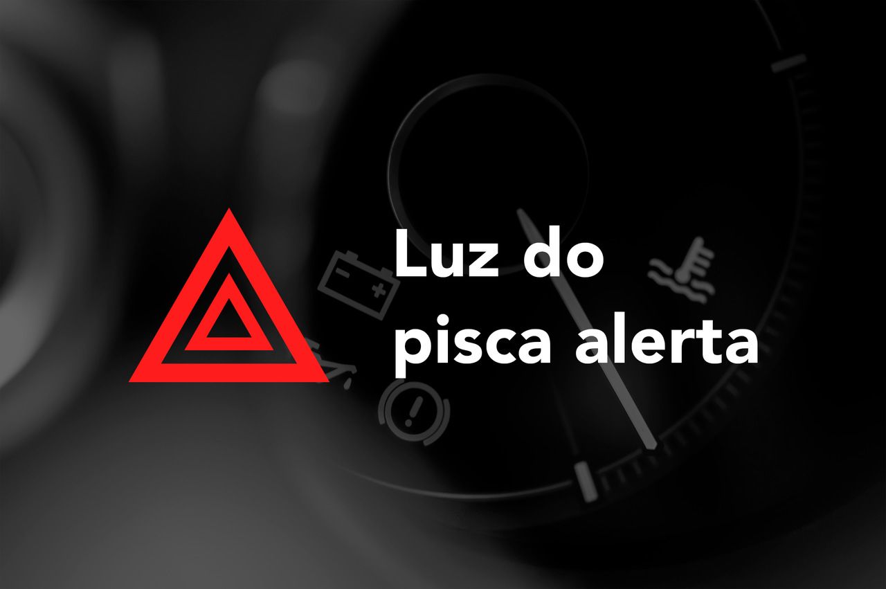 Luz do pisca alerta painel do carro