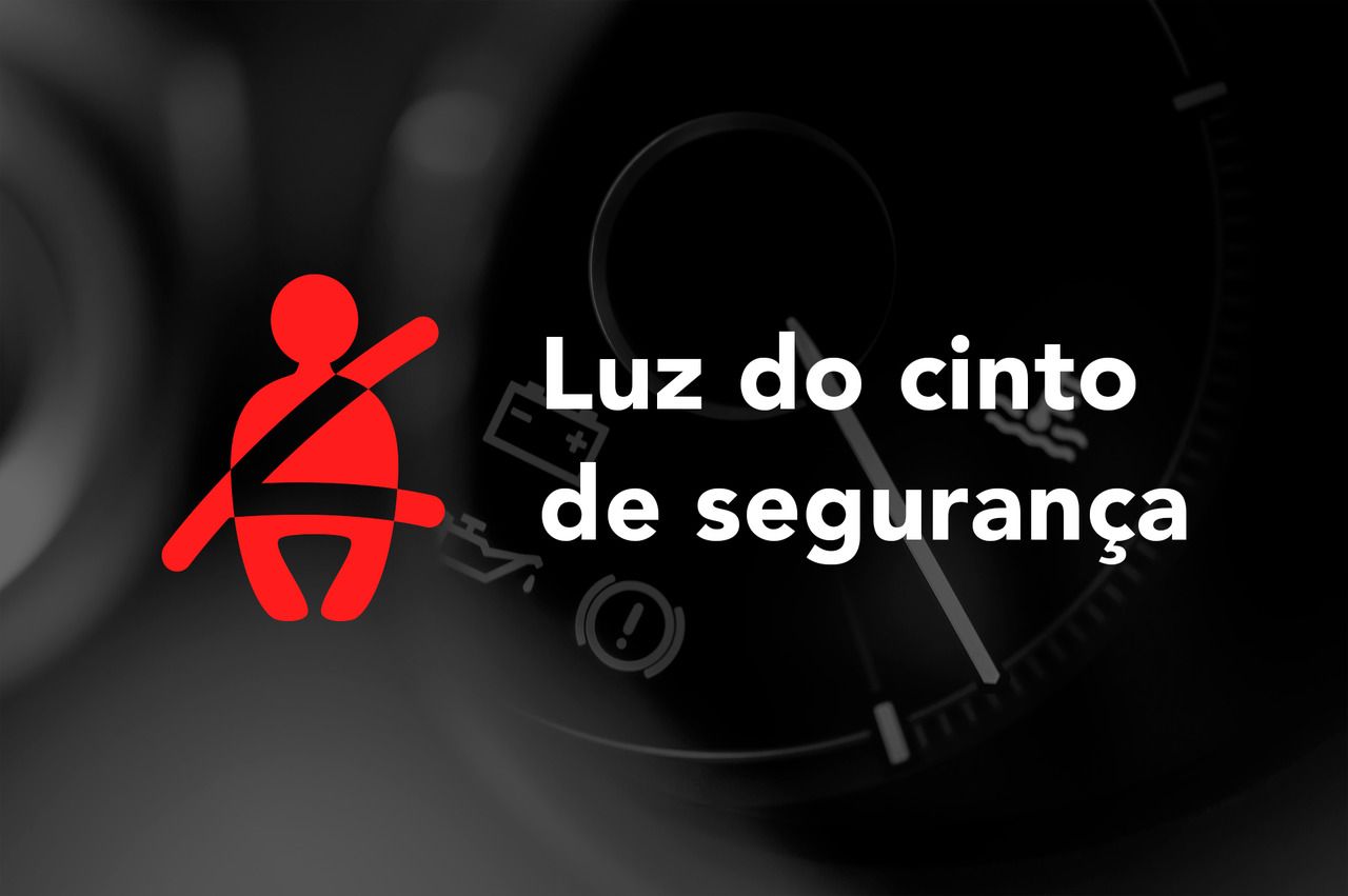 Luz do cinto de segurança painel do carro
